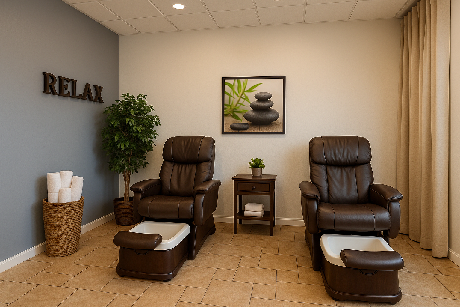 Elegant Salon Interior - Relaxation Corner